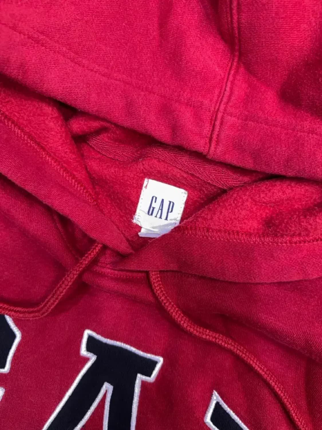 GAP 갭 로고 약기모 후드티 후디 레드 M 상품이미지6