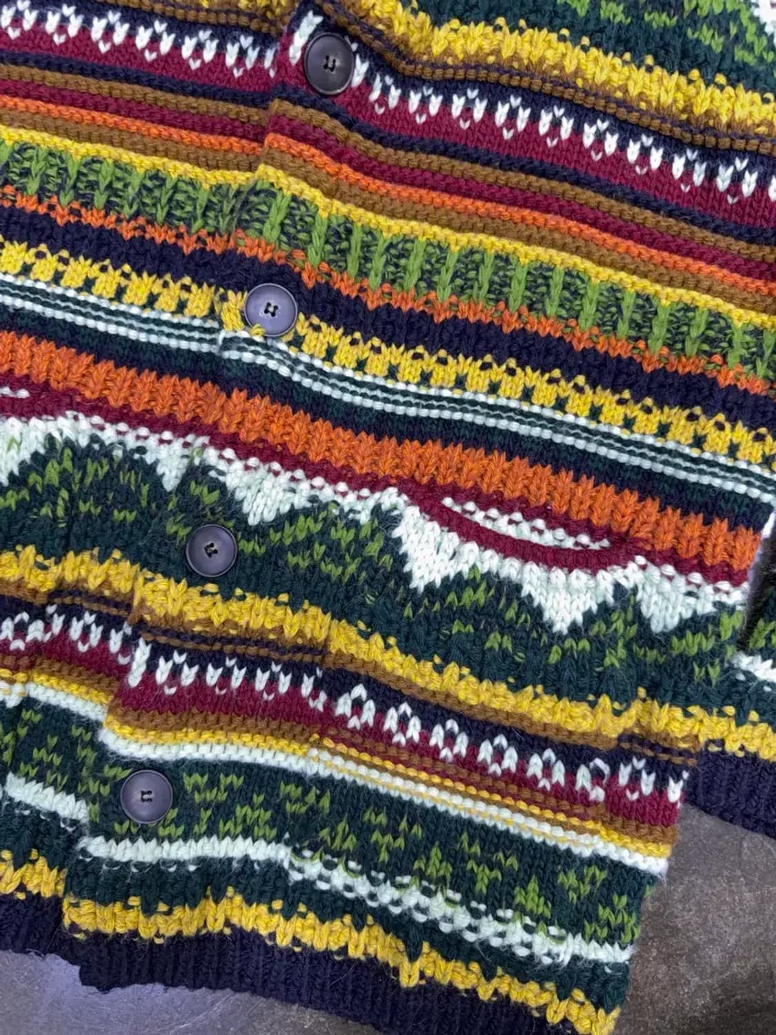 자라 에스닉 배색 니트 스웨터 가디건 M 상품이미지6