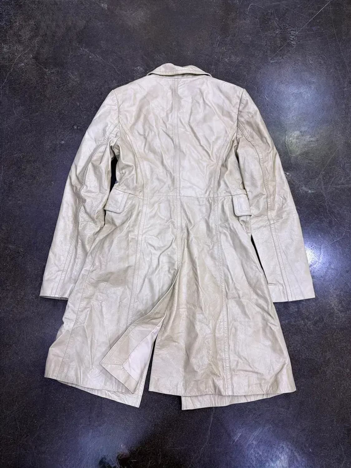 나이스클랍 도쿄 소가죽 레더 롱코트 레더자켓 베이지 88 상품이미지2