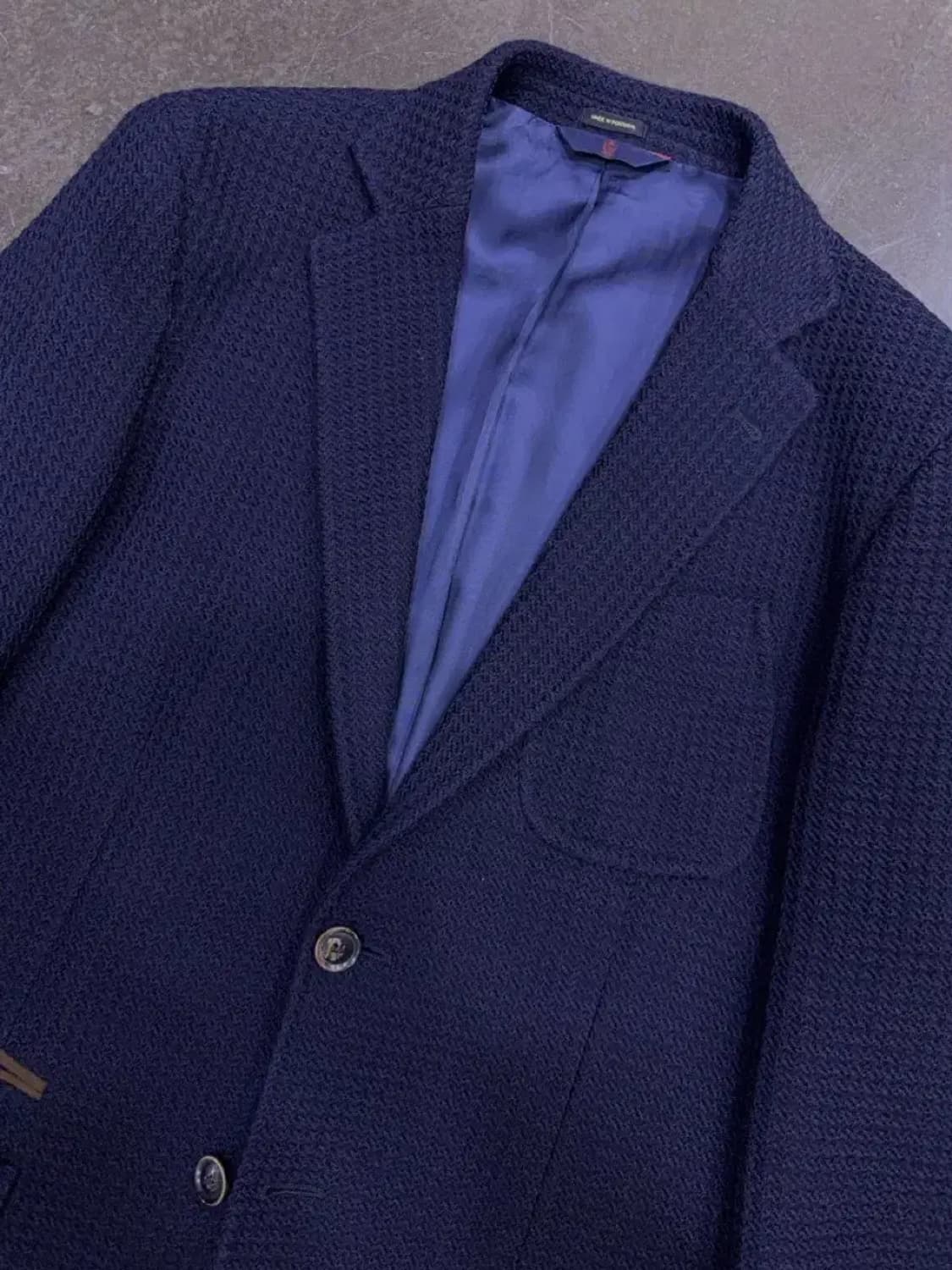 마시모두띠 와플 패턴 엑스트라 파인 울 스포츠자켓 네이비 48 상품이미지3