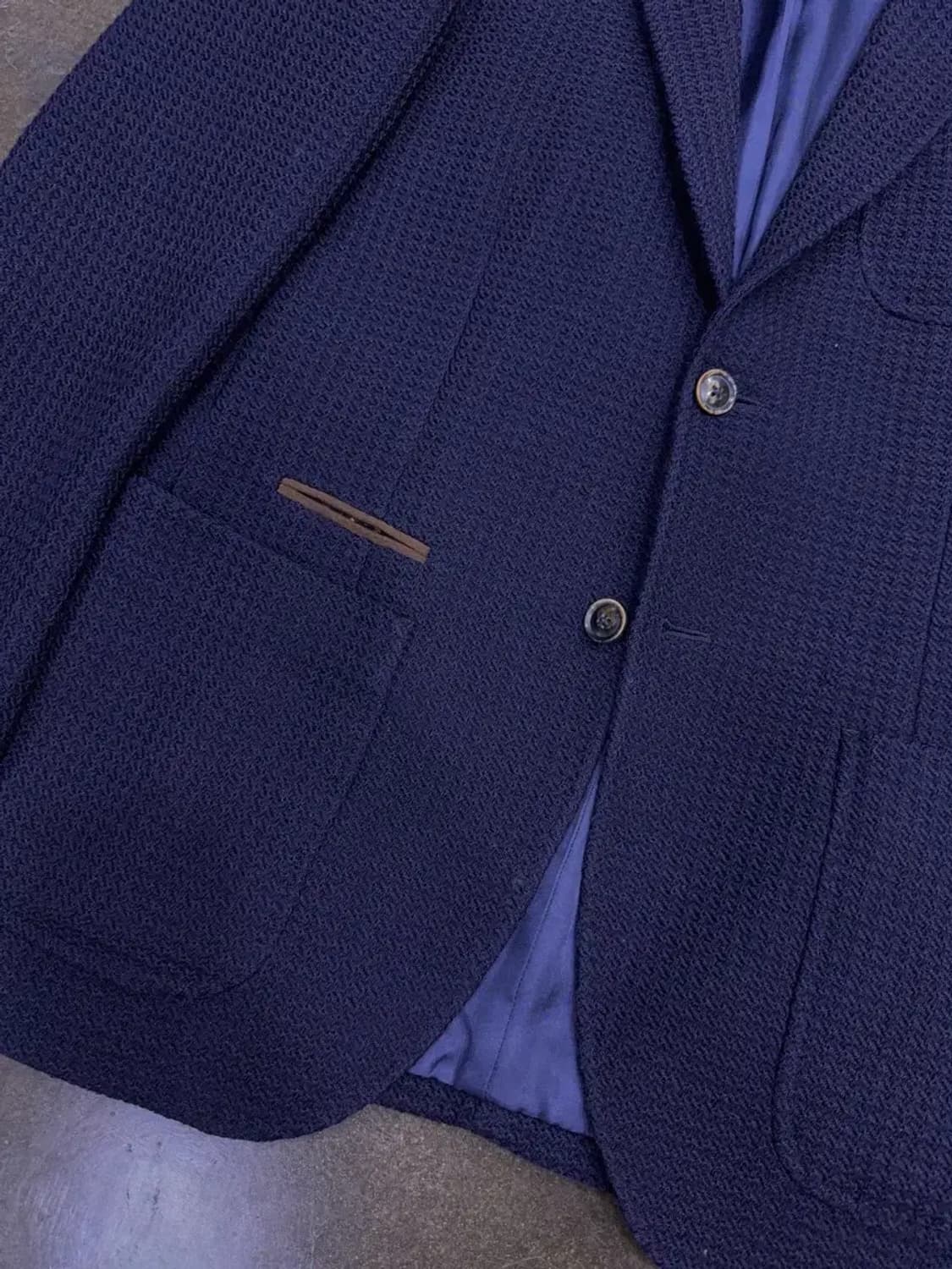 마시모두띠 와플 패턴 엑스트라 파인 울 스포츠자켓 네이비 48 상품이미지5