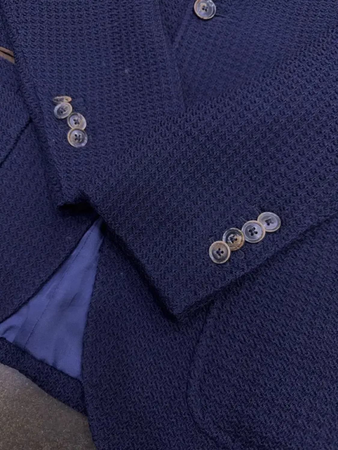 마시모두띠 와플 패턴 엑스트라 파인 울 스포츠자켓 네이비 48 상품이미지6