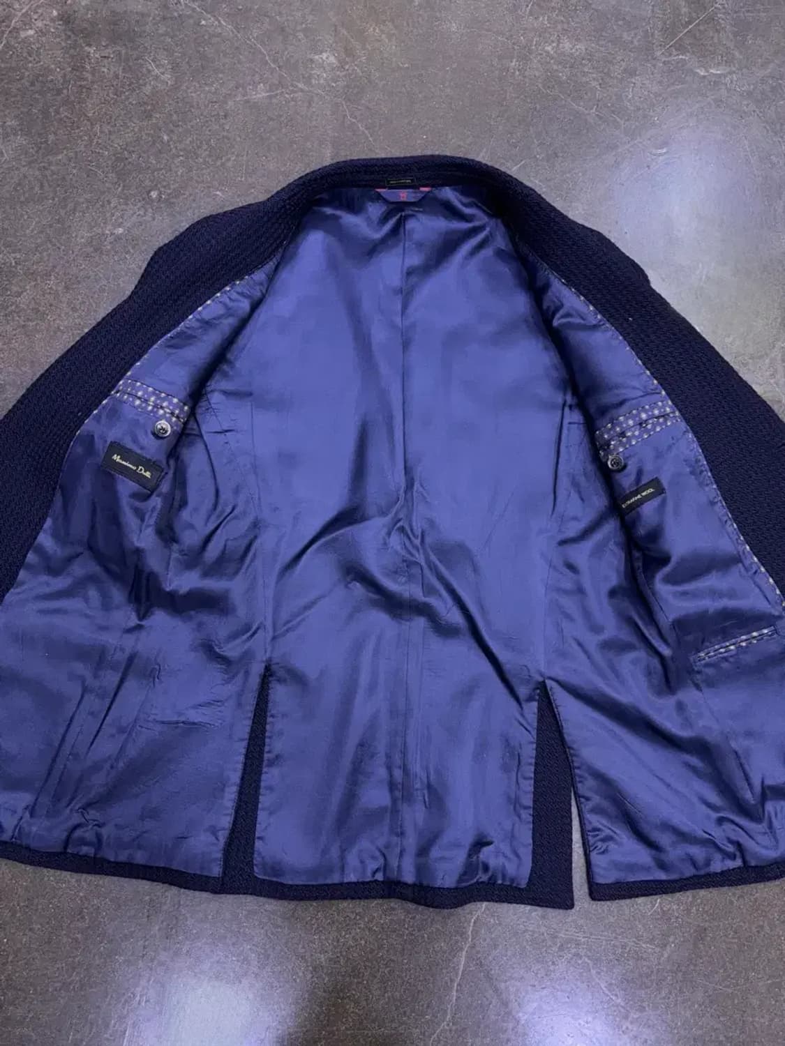 마시모두띠 와플 패턴 엑스트라 파인 울 스포츠자켓 네이비 48 상품이미지8