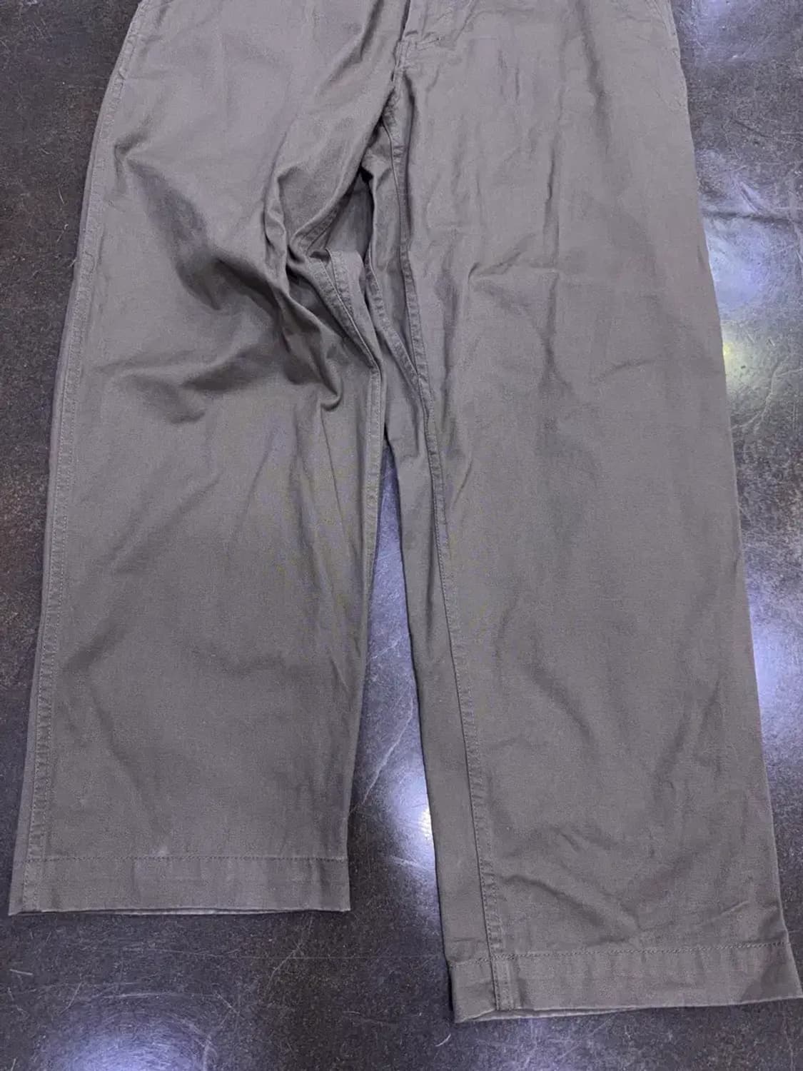 에스피오나지 와이드 오피서 팬츠 올리브 M 상품이미지8