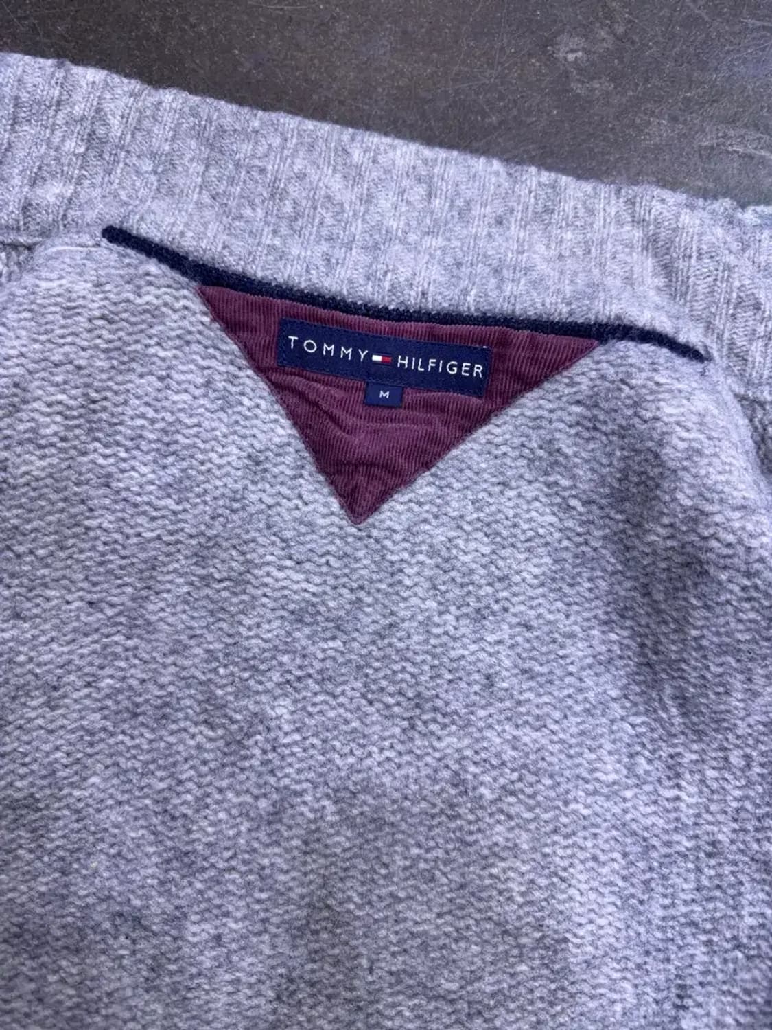 타미힐피거 코튼 케이블 니트 스웨터 투웨이 집업 라이트 그레이 M 상품이미지6