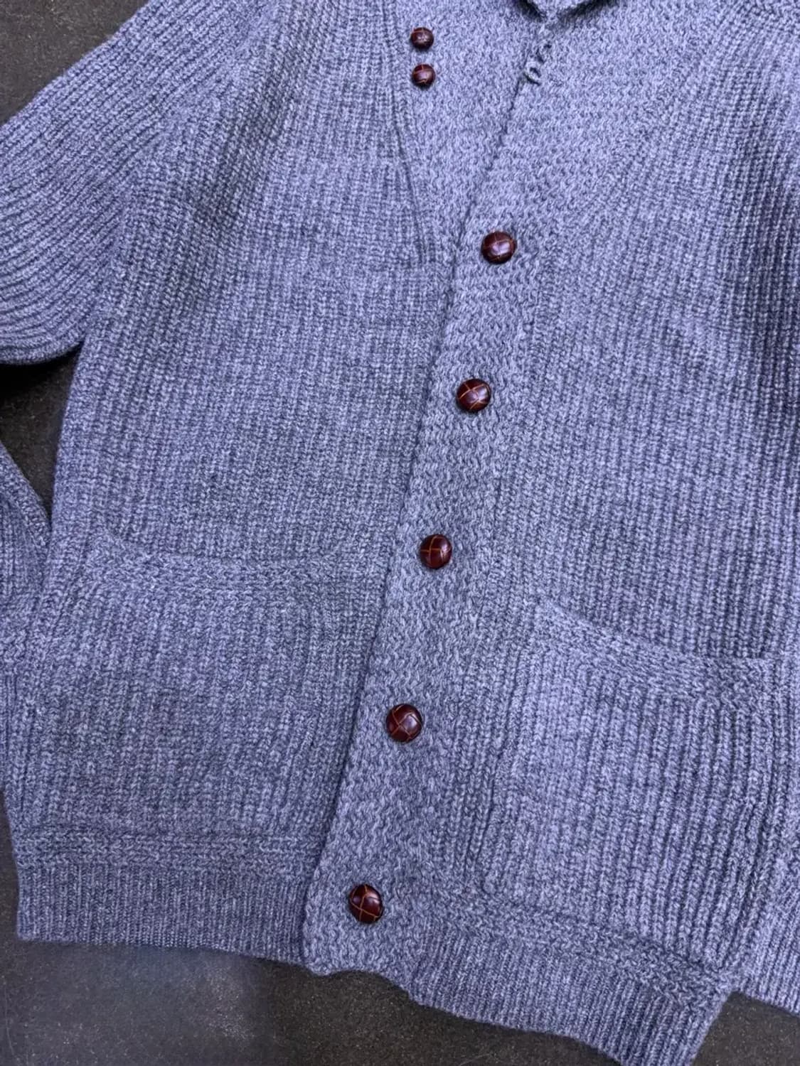 옐로우페이퍼 파슨스 클래식 숄카라 가디건 그레이 M 상품이미지4