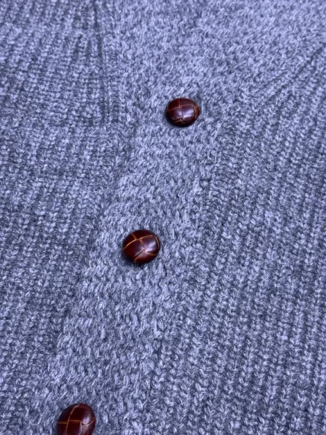 옐로우페이퍼 파슨스 클래식 숄카라 가디건 그레이 M 상품이미지5