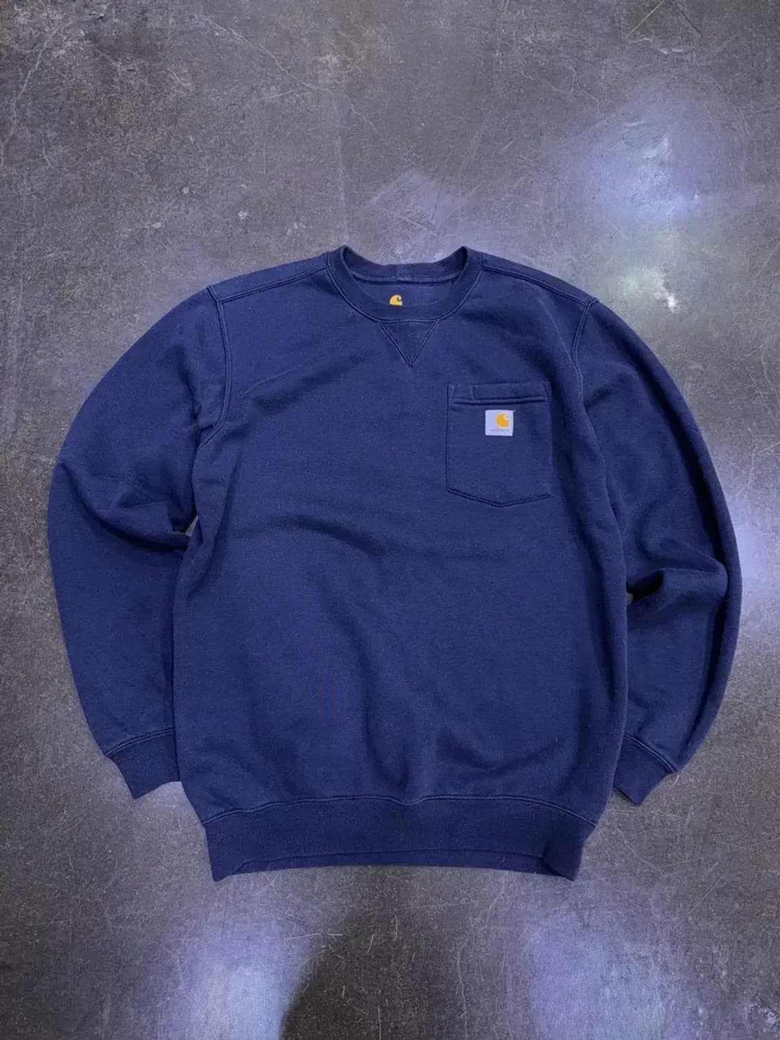 칼하트 포켓 맨투맨 스웻셔츠 약기모 네이비 오리지널핏 S 상품이미지1