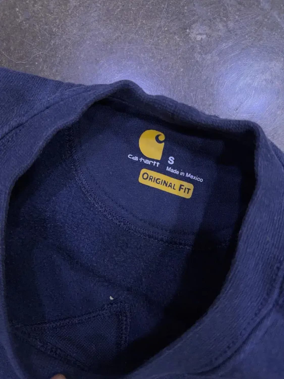 칼하트 포켓 맨투맨 스웻셔츠 약기모 네이비 오리지널핏 S 상품이미지5