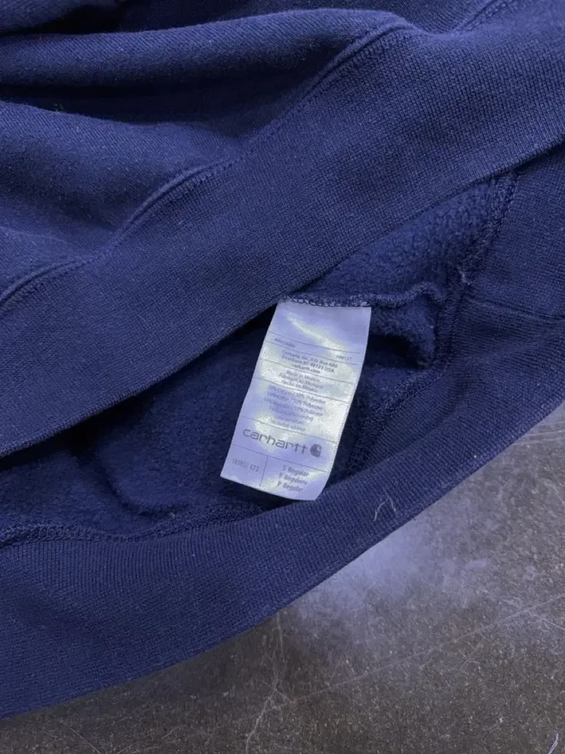 칼하트 포켓 맨투맨 스웻셔츠 약기모 네이비 오리지널핏 S 상품이미지6