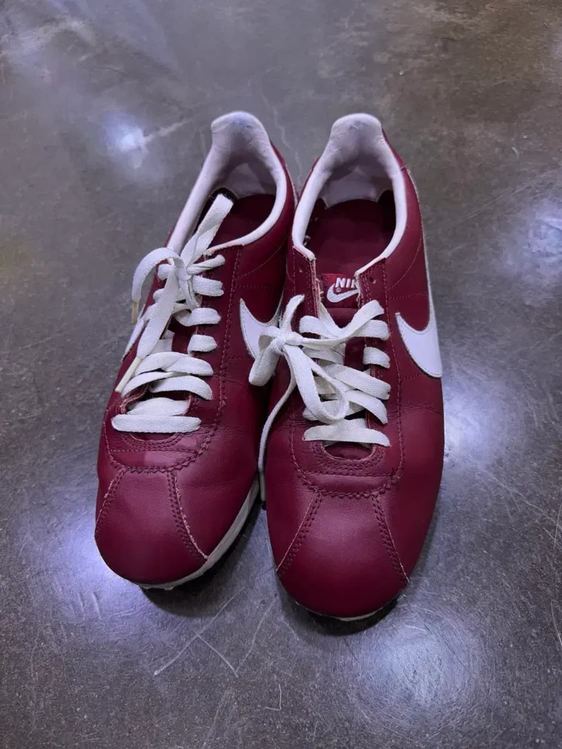 나이키 클래식 코르테즈 가죽 레더 버건디 화이트 스니커즈 275 상품이미지2