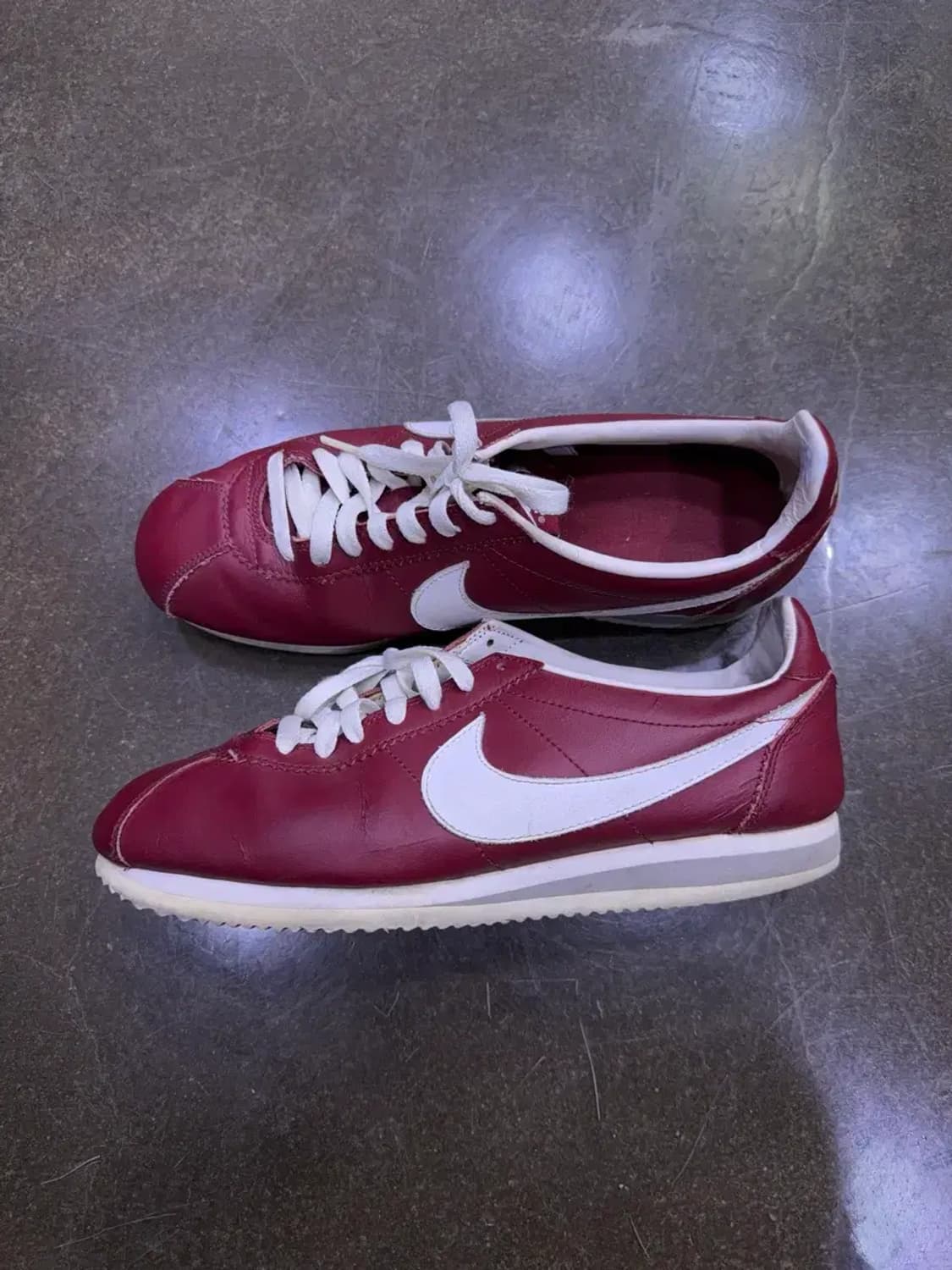 나이키 클래식 코르테즈 가죽 레더 버건디 화이트 스니커즈 275 상품이미지6