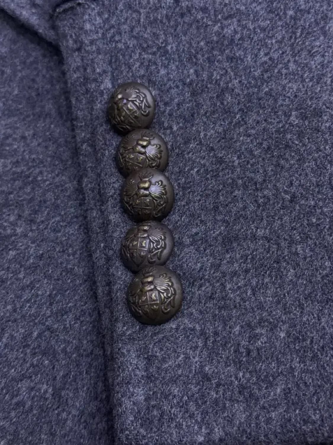 타임옴므 더블 블레스트 견장 울 코트 그레이 105 상품이미지9