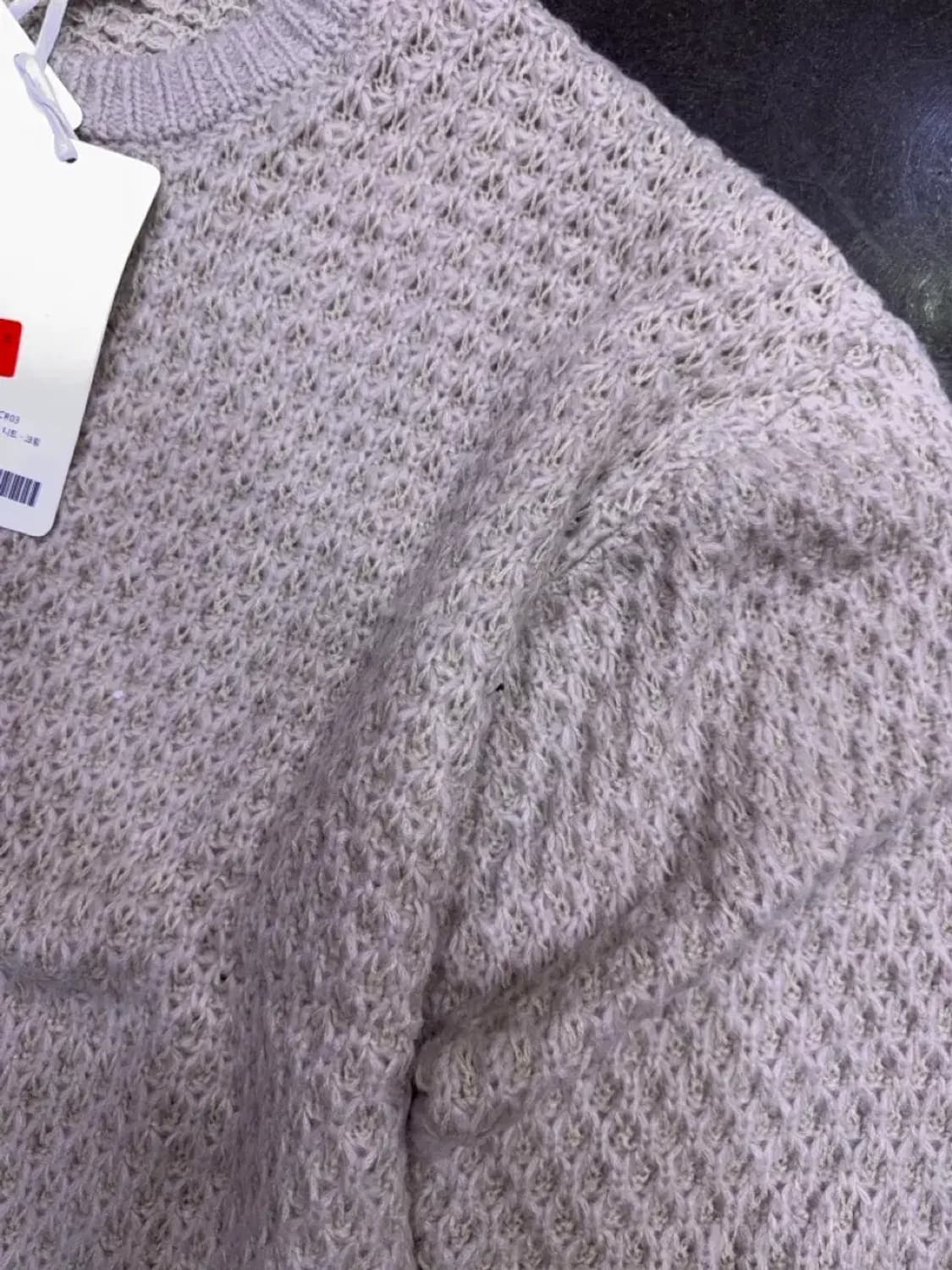 르마드 투톤 와플 울 라운드 니트 스웨터 3 사이즈 상품이미지8