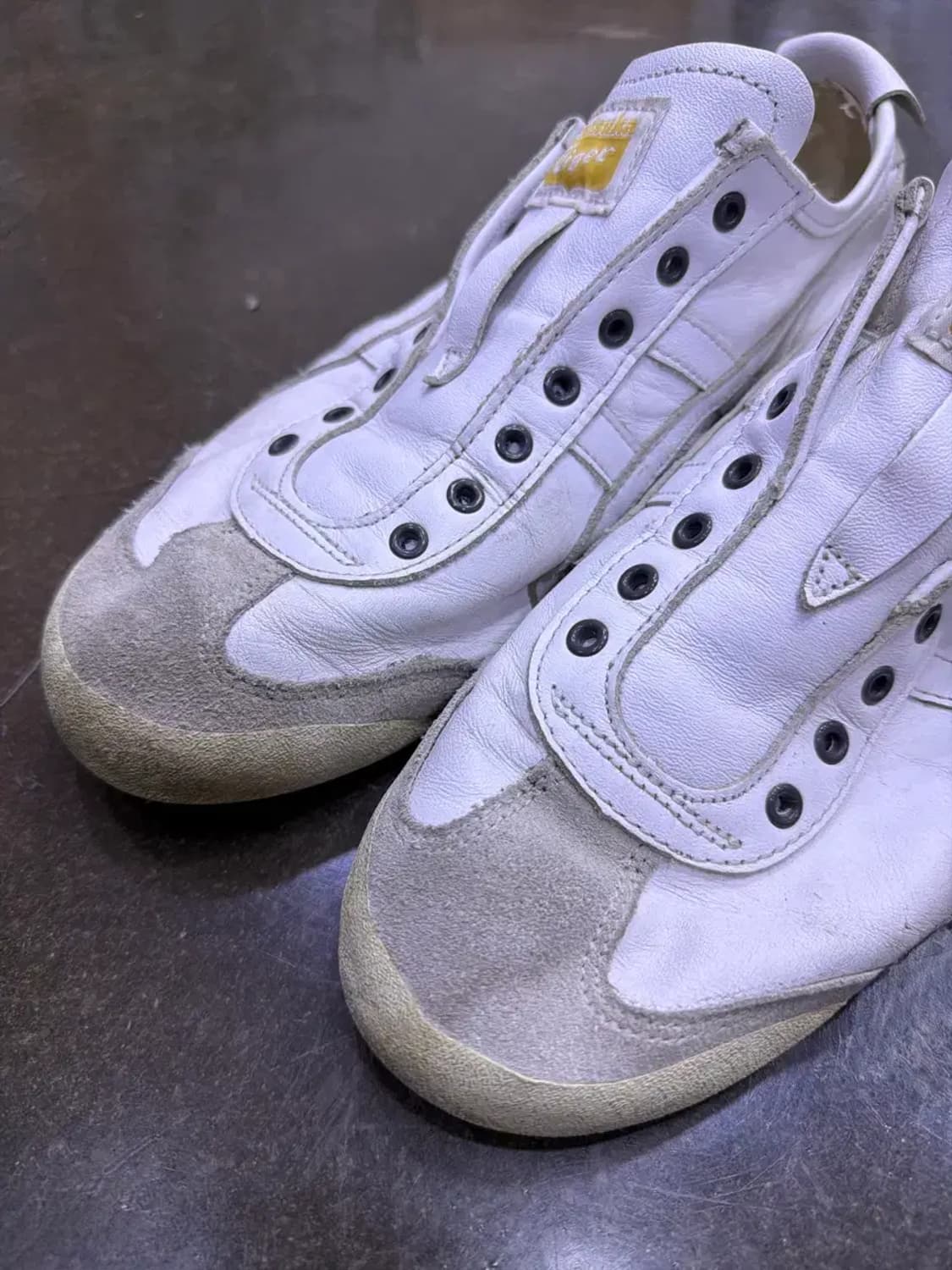 오니츠카타이거 멕시코66 슬립온 화이트 옐로우 275 상품이미지2