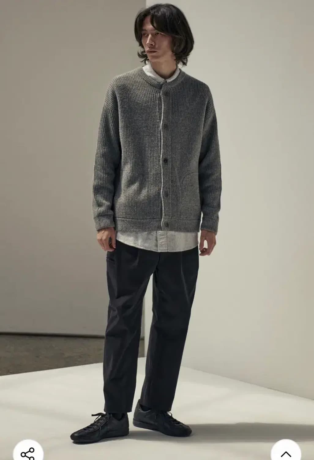 247시리즈 울 점퍼 가디건 멜란지 그레이 M 상품이미지2