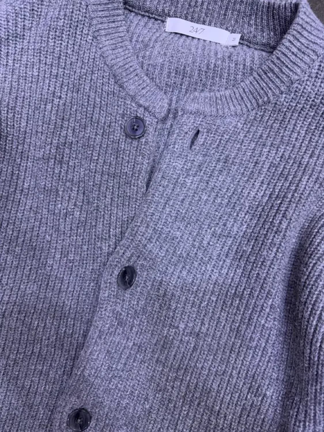 247시리즈 울 점퍼 가디건 멜란지 그레이 M 상품이미지7