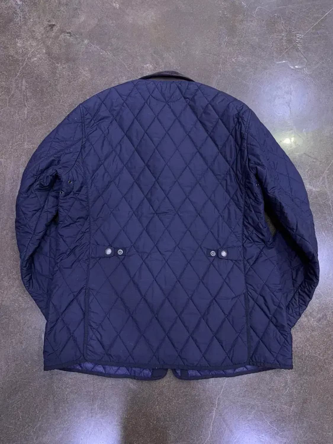 폴로 랄프로렌 코듀로이 카라넥 퀼팅자켓 네이비 L 상품이미지2