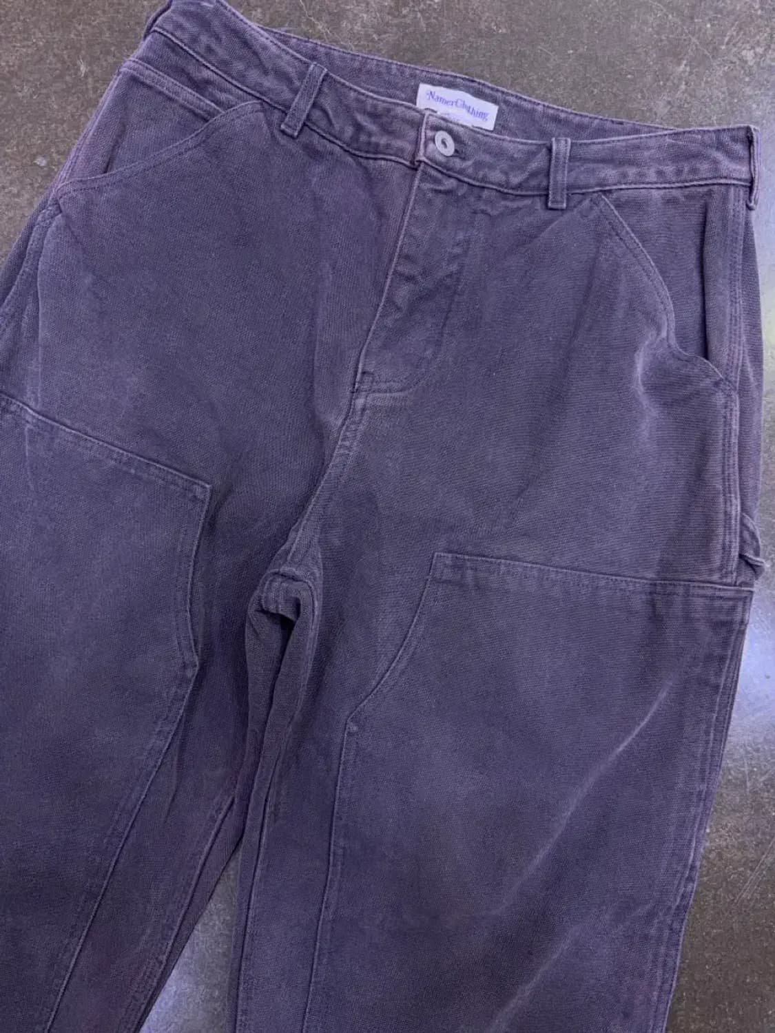 네이머클로딩 하드 페이드 더블니 워크웨어 팬츠 차콜 L 상품이미지5