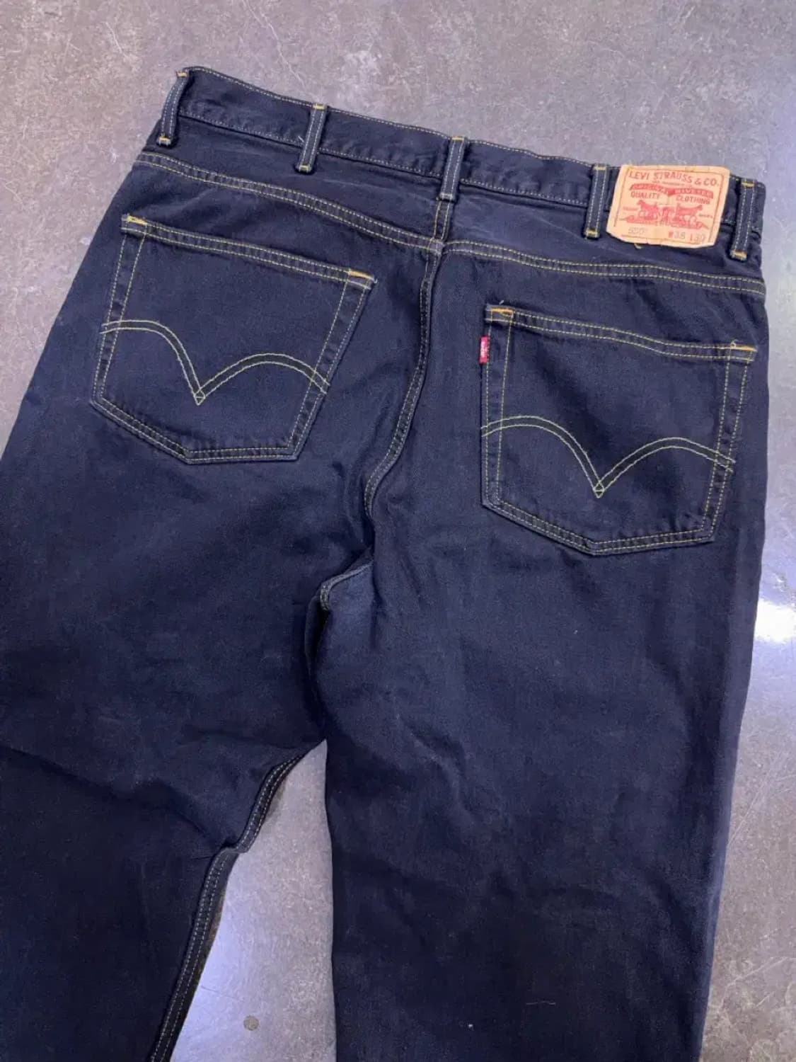 리바이스 550 레귤러 릴렉스핏 00's 블랙진 데님팬츠 38 상품이미지6