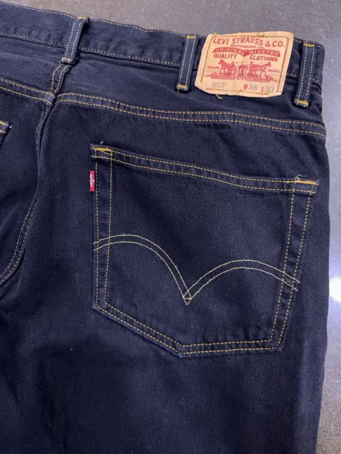 리바이스 550 레귤러 릴렉스핏 00's 블랙진 데님팬츠 38 상품이미지7