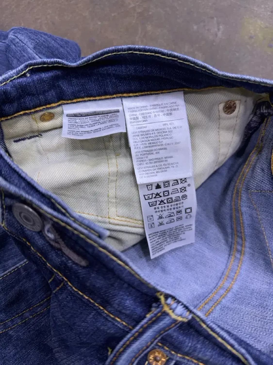 리바이스 502 테이퍼드핏 빈티지 워싱 데님팬츠 36 상품이미지9