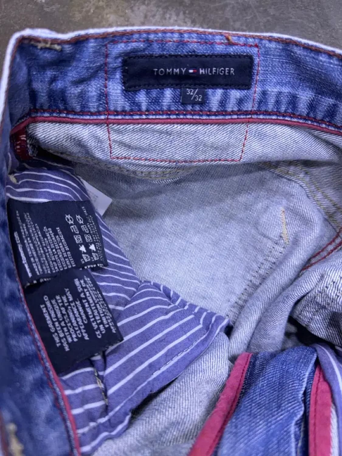 타미힐피거 메디슨 스트레이트핏 빈티지 연청 워싱 데님팬츠 32 상품이미지9