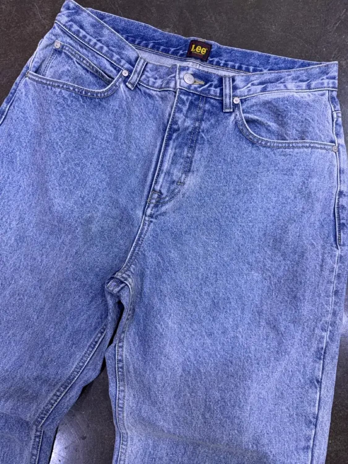 Lee 리 맨 레귤러 스트레이트핏 스톤워싱 데님팬츠 인디고 34 상품이미지3
