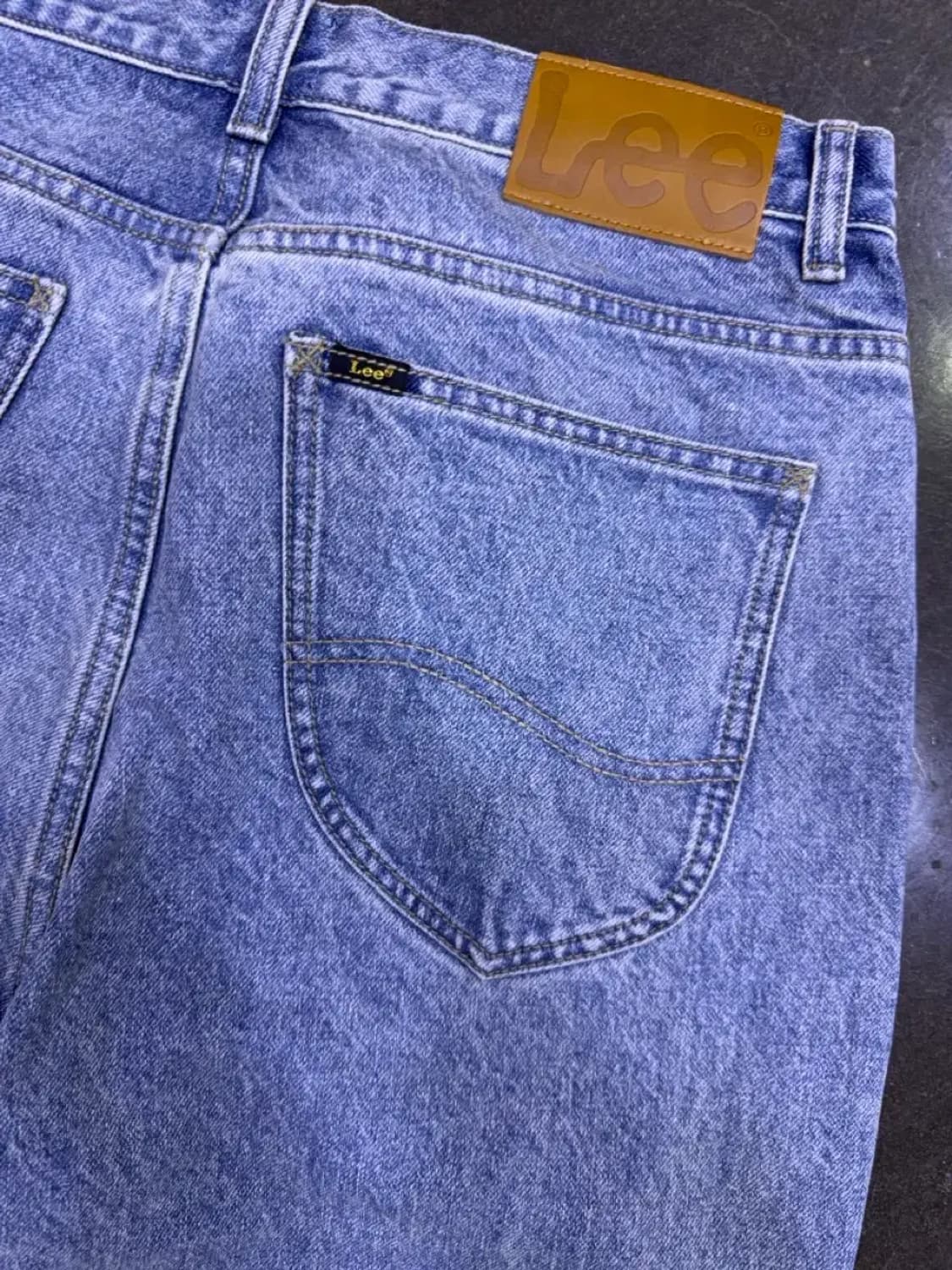 Lee 리 맨 레귤러 스트레이트핏 스톤워싱 데님팬츠 인디고 34 상품이미지7