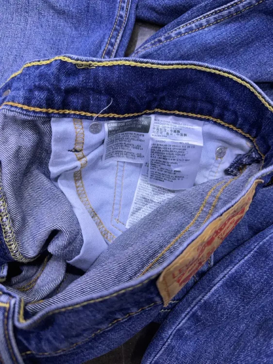 리바이스 511 슬림핏 중청 라인 워싱 데님팬츠 청바지 32 상품이미지8