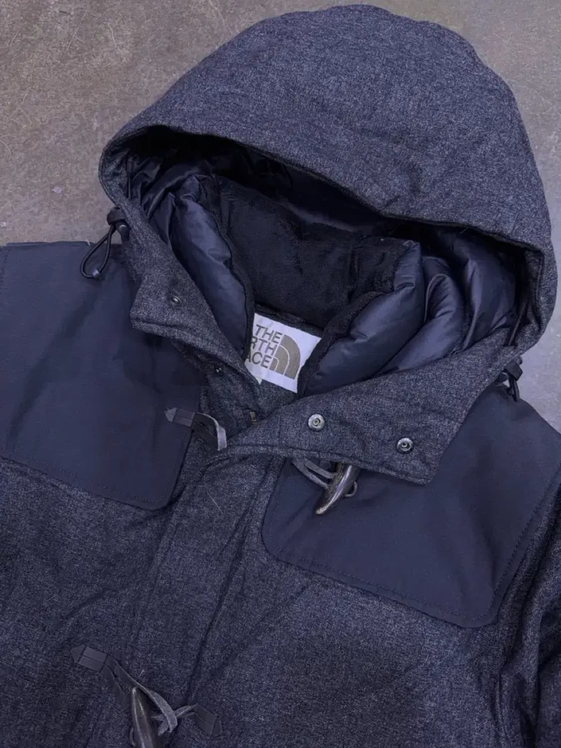 노스페이스 넬슨 더플코트 떡볶이 덕다운 패딩점퍼 그레이 100 상품이미지3