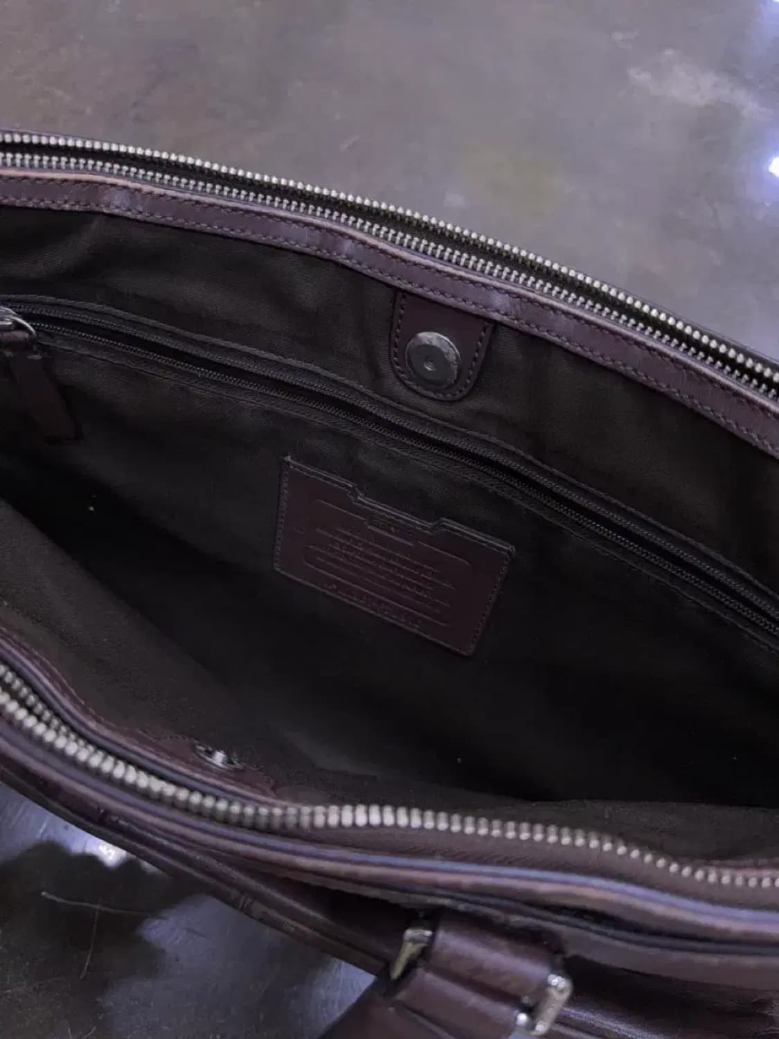 코치 렉싱턴 브라운 레더 가죽 서류 토트 크로스백 상품이미지7