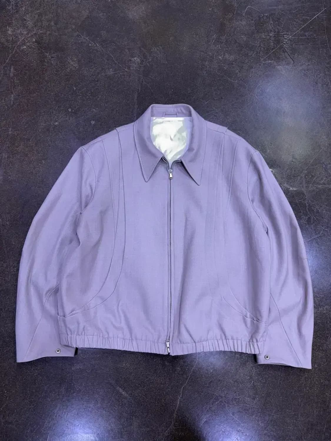 쿠어 울 절개라인 블루종 자켓 모카 그레이 M 상품이미지4