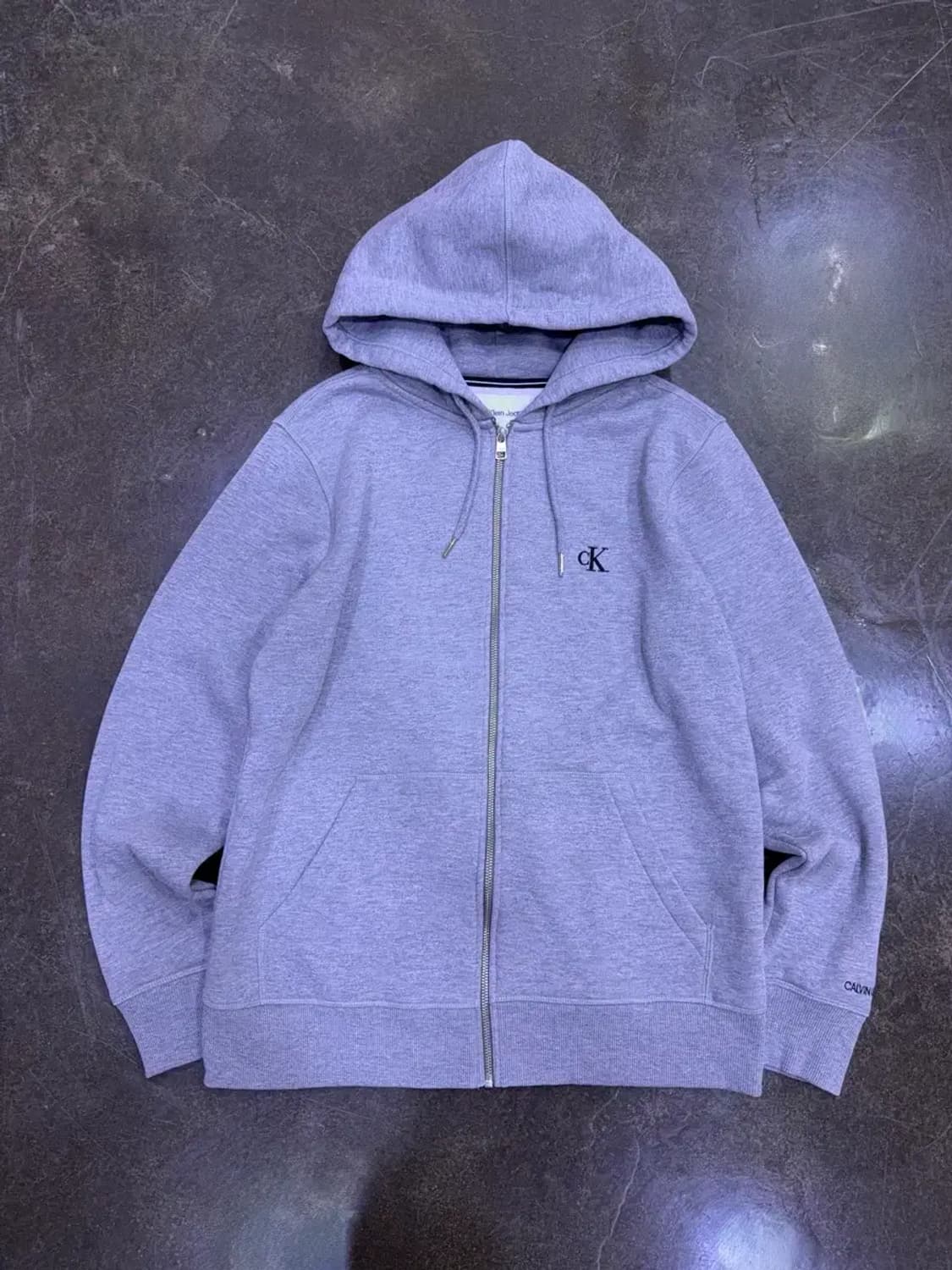 캘빈클라인 CK 아카이브 자수 약기모 후드집업 자켓 L 상품이미지3
