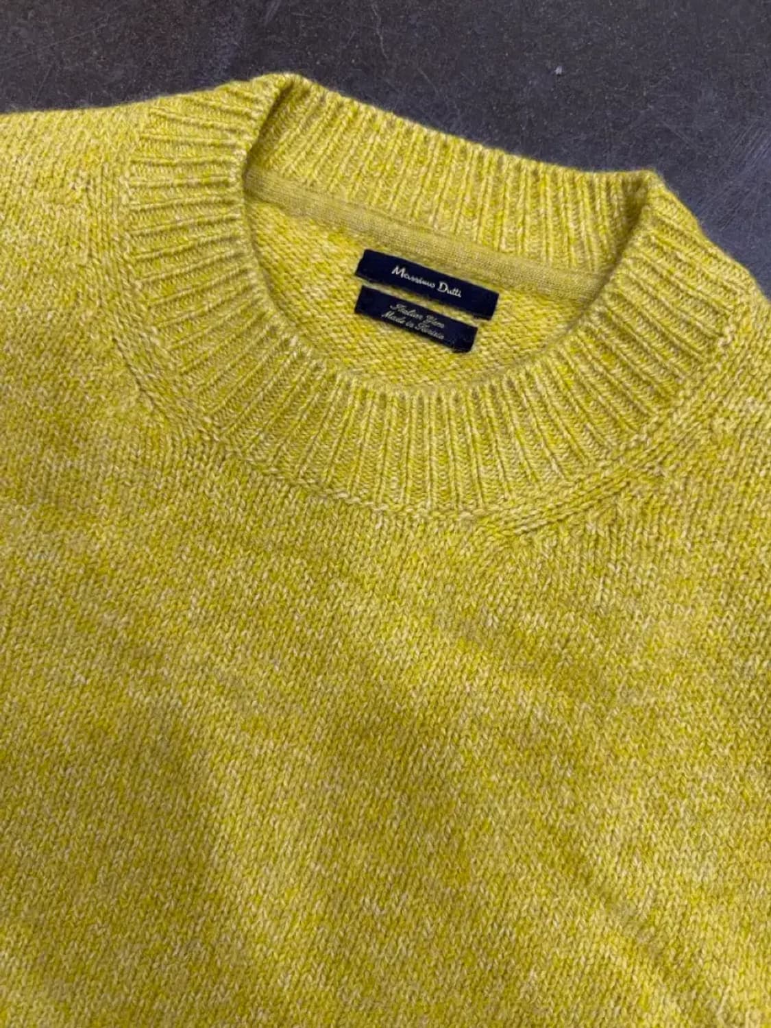 마시모두띠 니트 울 블렌드 스웨터 머스타드 L 상품이미지3