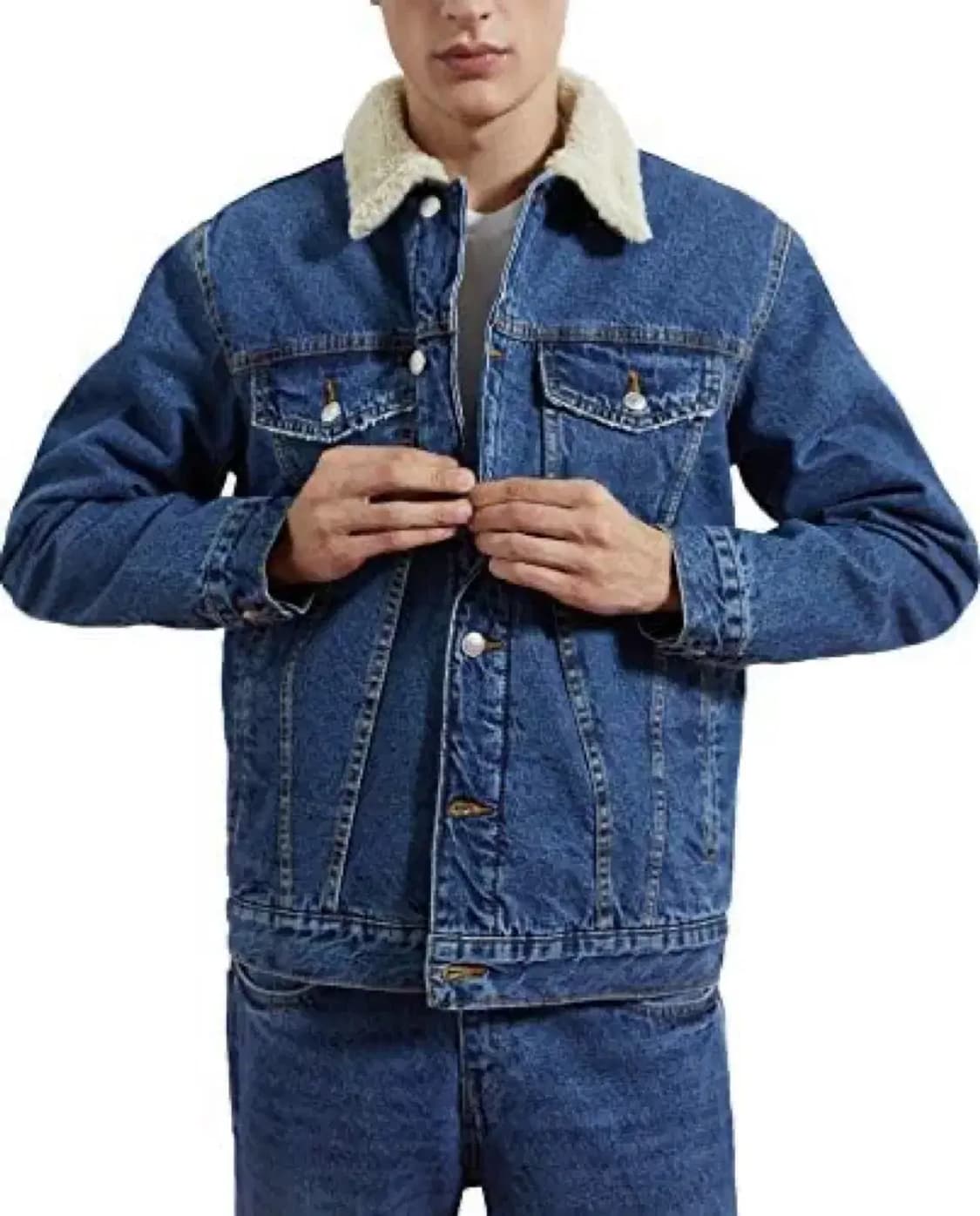 자라 쉐르파 양털 데님자켓 청자켓 XL 상품이미지1