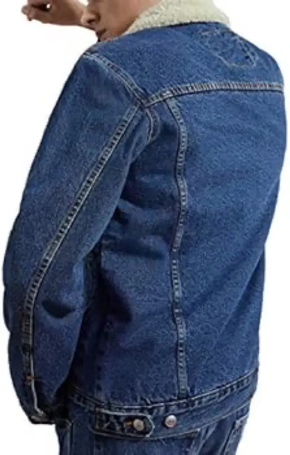 자라 쉐르파 양털 데님자켓 청자켓 XL 상품이미지2