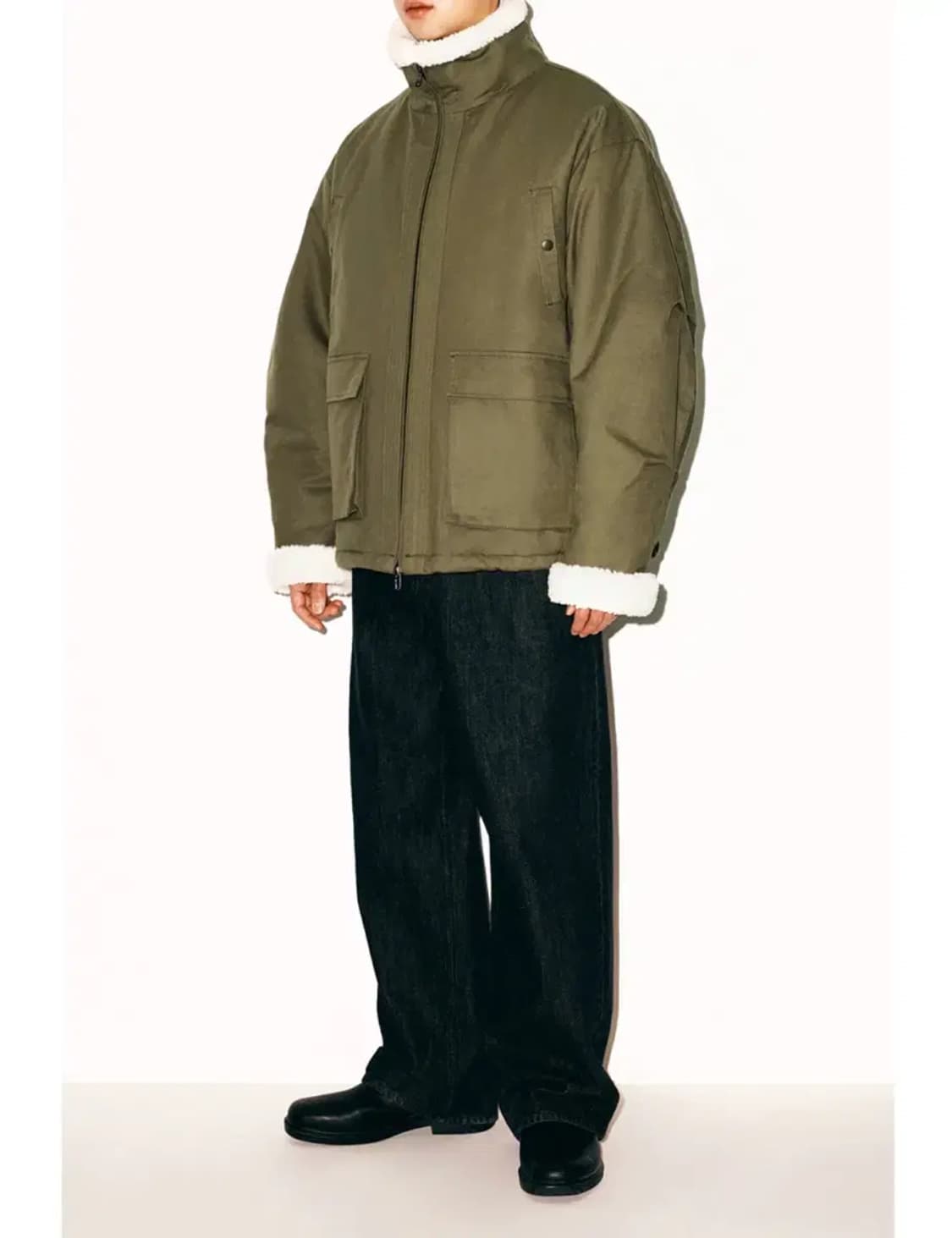파르티멘토 3M 신슐레이트 보아 플리스 무톤 자켓 카키 M 상품이미지3