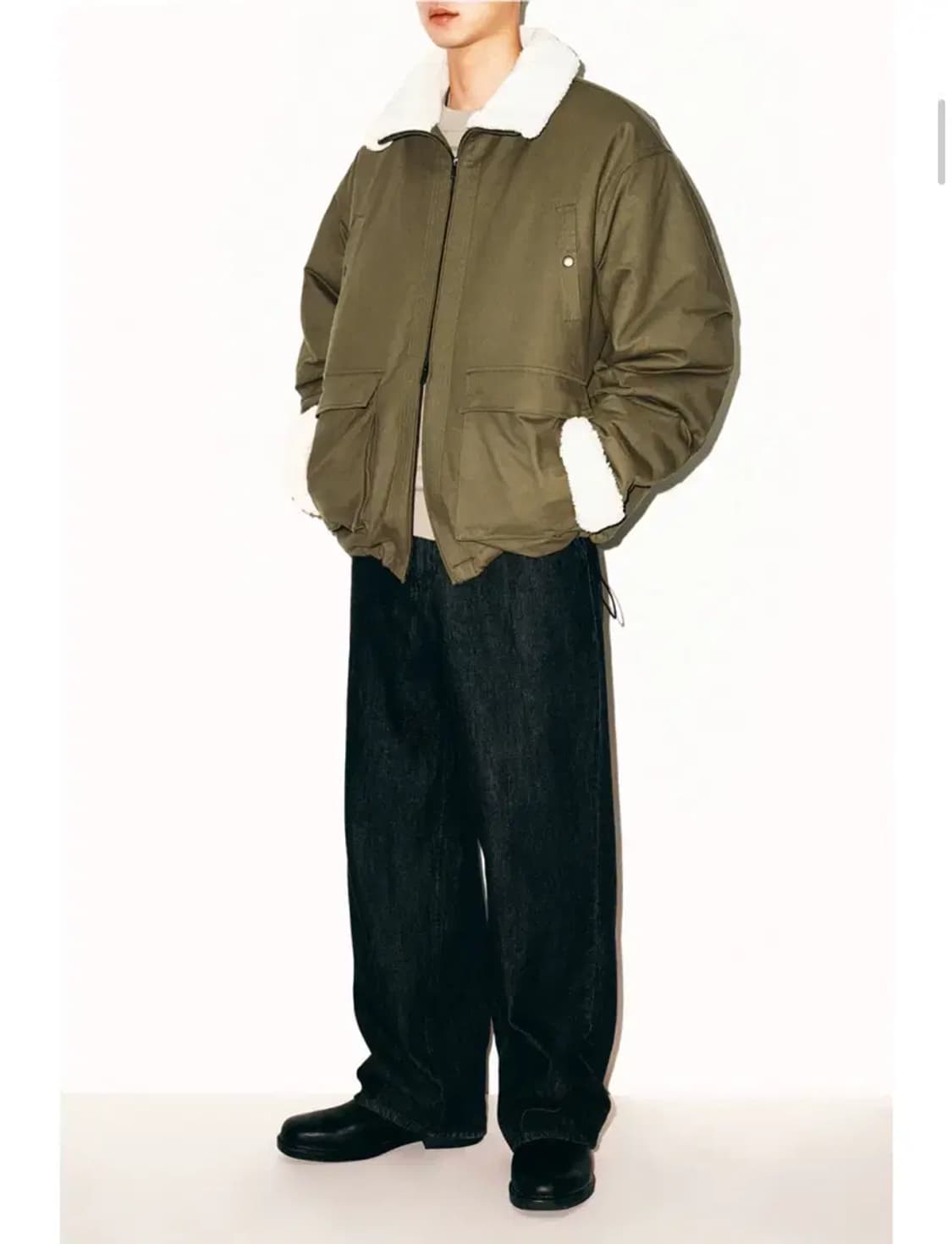 파르티멘토 3M 신슐레이트 보아 플리스 무톤 자켓 카키 M 상품이미지4