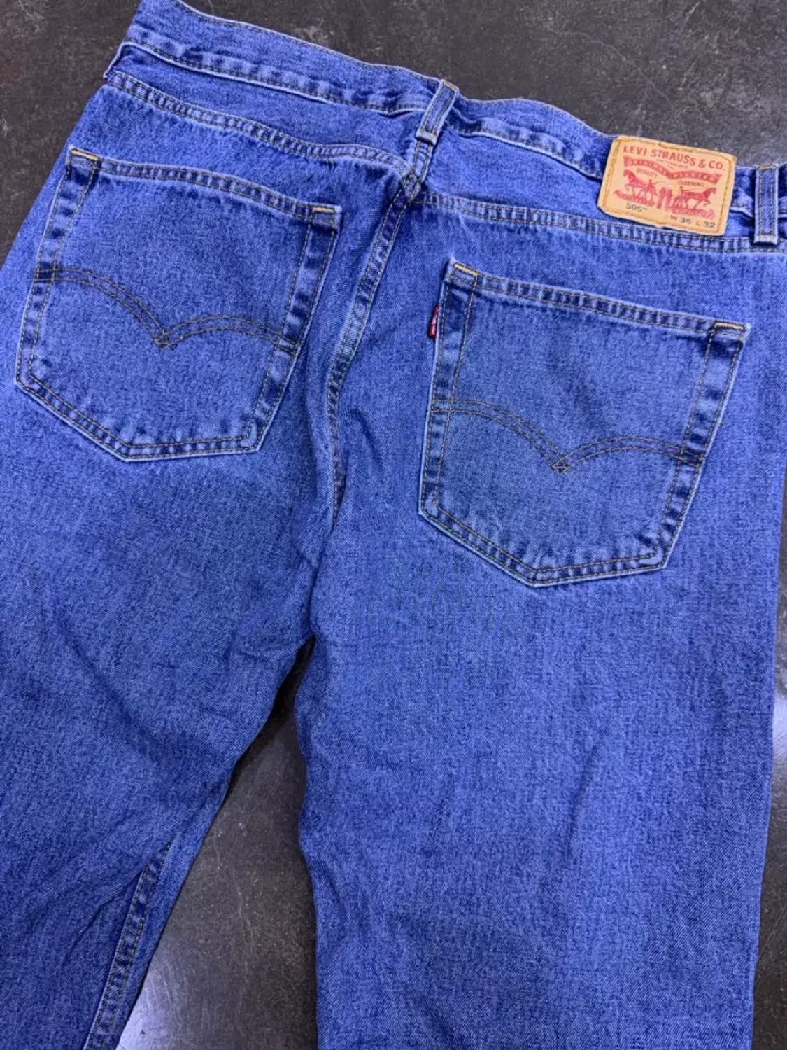 리바이스 505 레귤러 스트레이트핏 라이트 워싱 데님팬츠 36 상품이미지6
