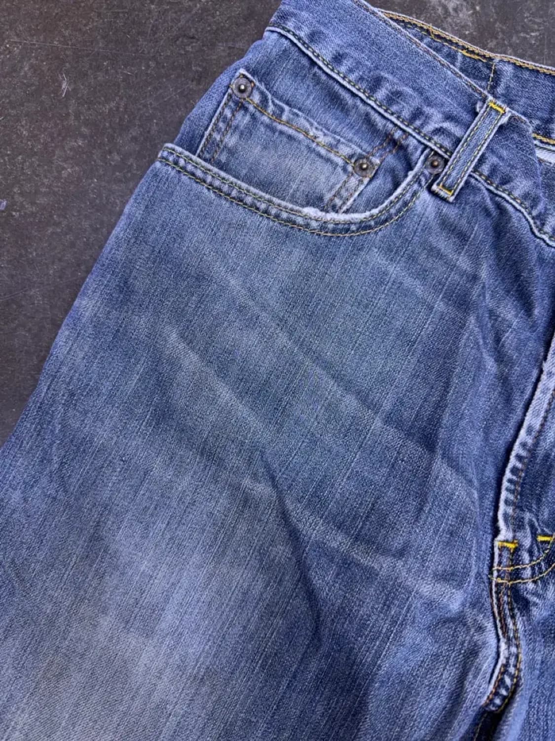 리바이스 00's 569 루즈 스트레이트핏 빈티지 데미지 데님팬츠 29 상품이미지4