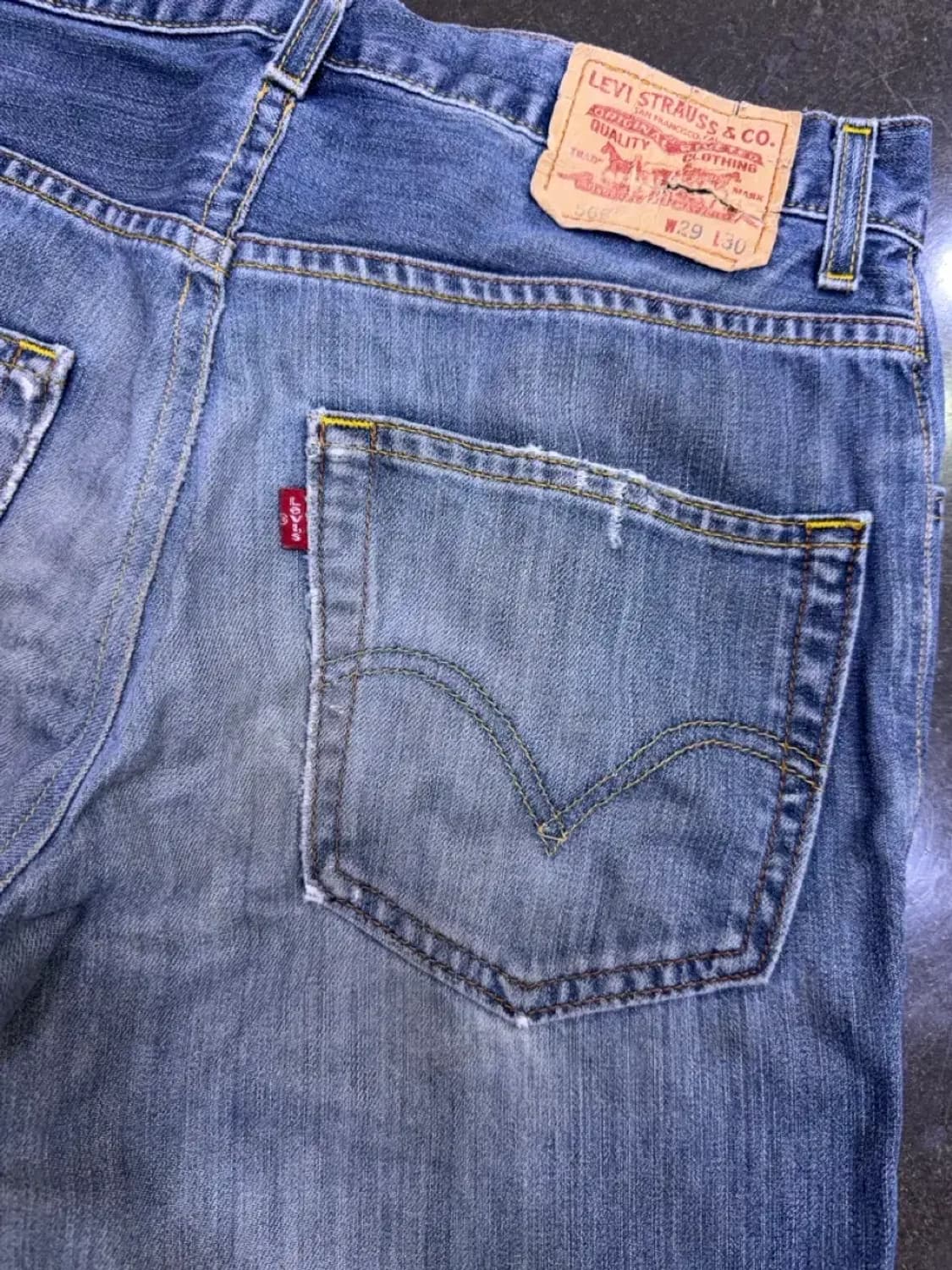리바이스 00's 569 루즈 스트레이트핏 빈티지 데미지 데님팬츠 29 상품이미지9