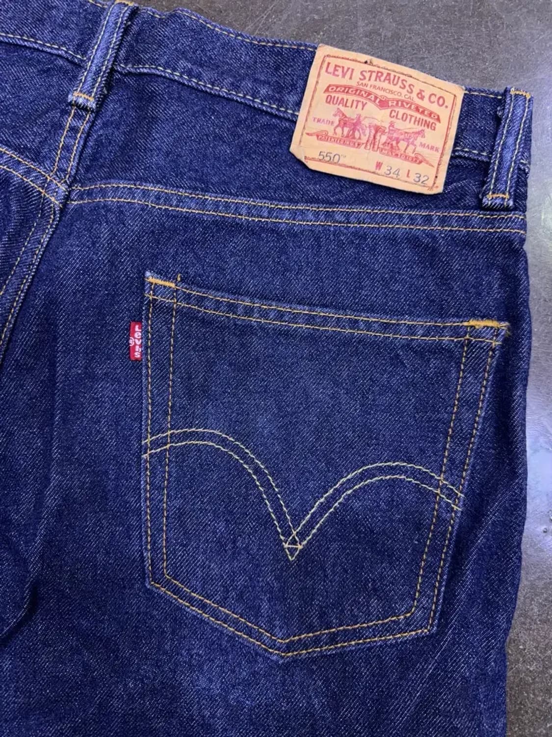 리바이스 550 00's 릴렉스핏 딥인디고 데님팬츠 34 상품이미지7