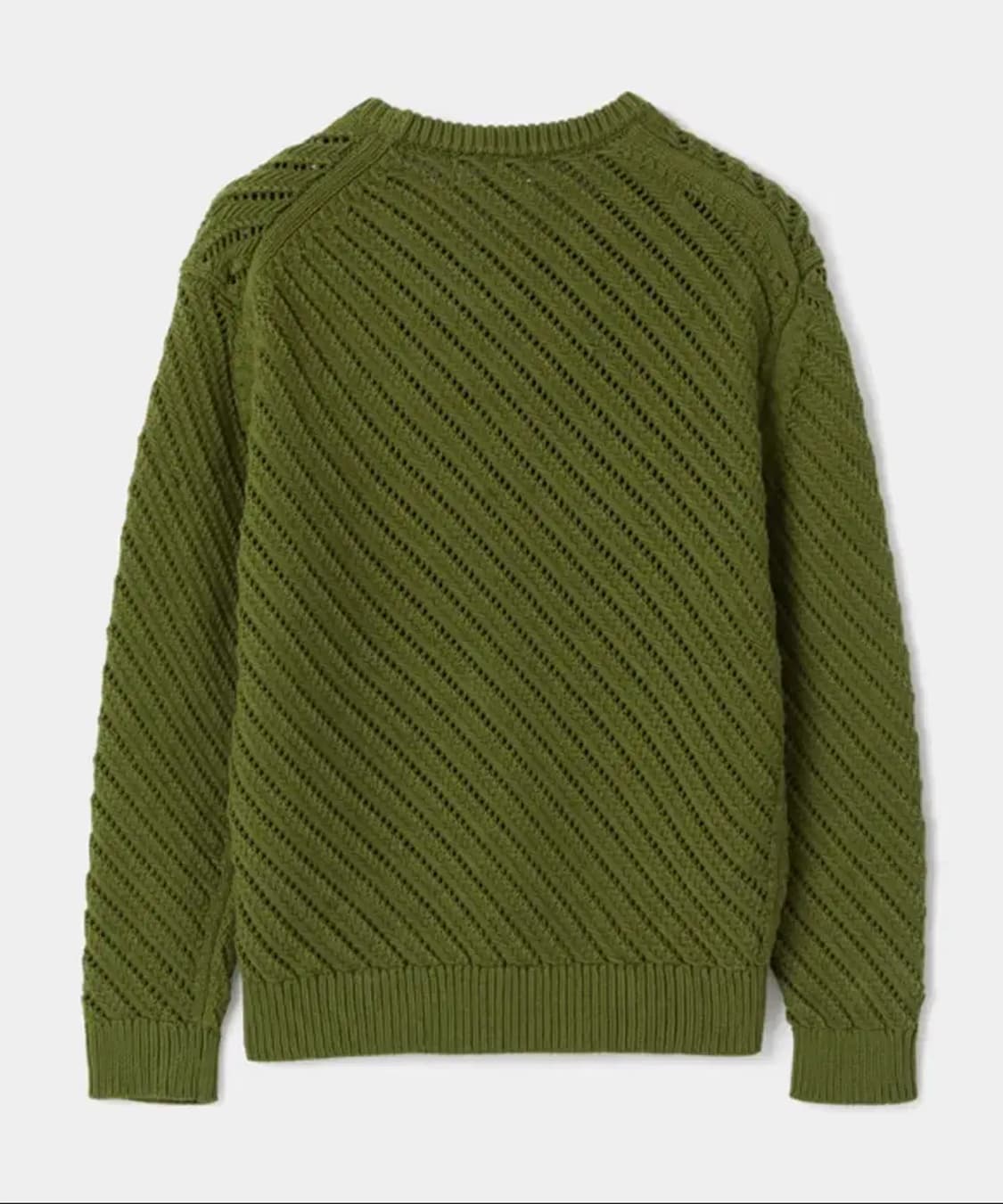 르마드 오블리크 시스루 라운드 니트 그린 2 사이즈 M 상품이미지6