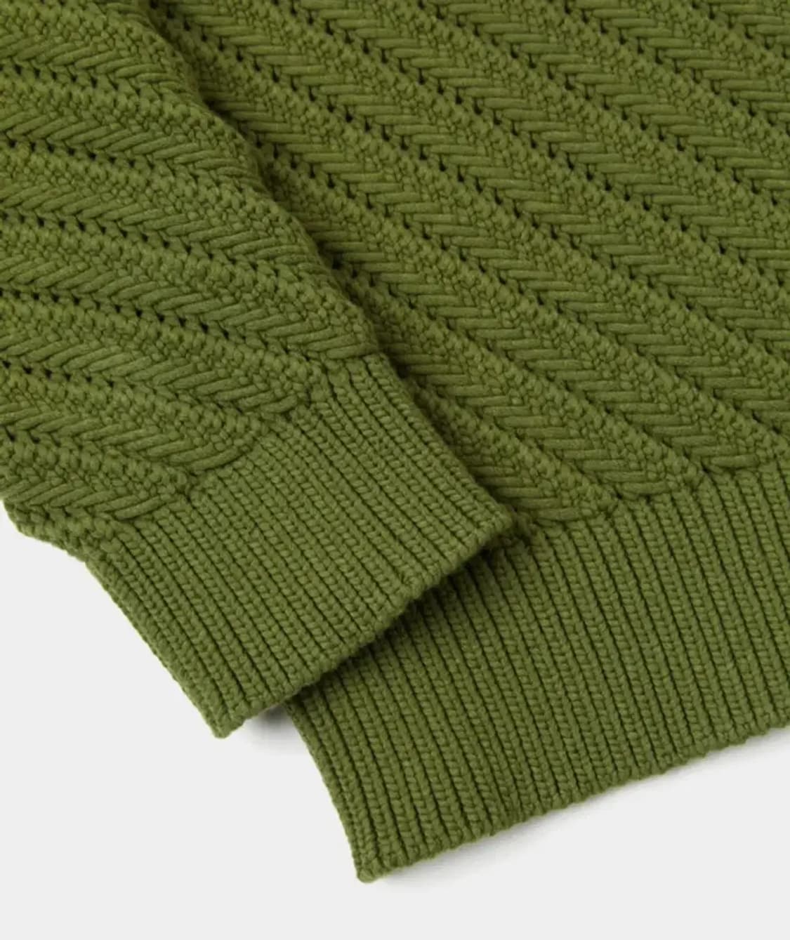 르마드 오블리크 시스루 라운드 니트 그린 2 사이즈 M 상품이미지8