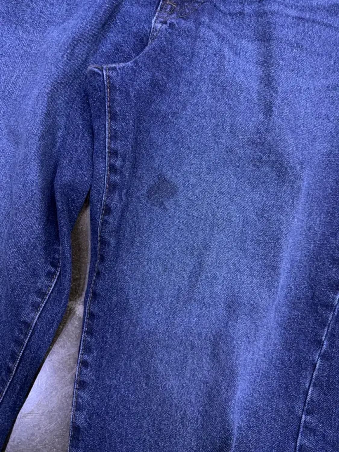 GU 배럴 레그 진 워싱 데님팬츠 와이드핏 블루 32 상품이미지5