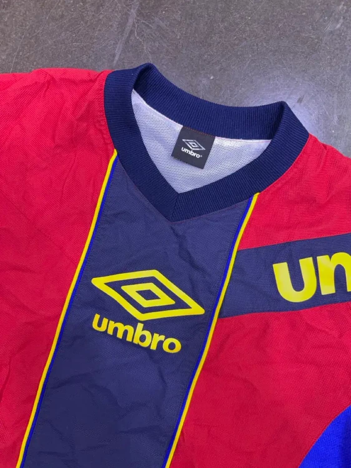 엄브로 90's 스펠아웃 로고 풀아웃 웜업 바람막이 스웻셔츠 L 상품이미지3