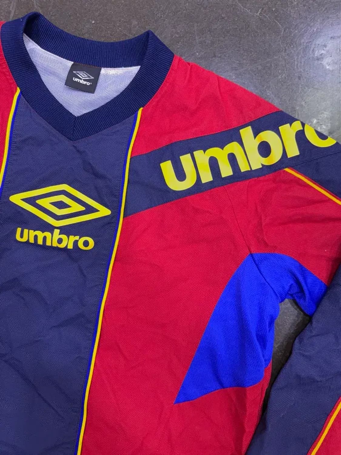 엄브로 90's 스펠아웃 로고 풀아웃 웜업 바람막이 스웻셔츠 L 상품이미지4