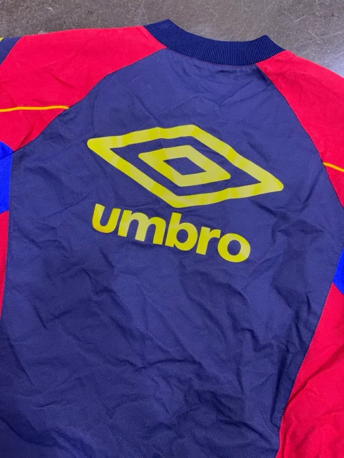 엄브로 90's 스펠아웃 로고 풀아웃 웜업 바람막이 스웻셔츠 L 상품이미지6