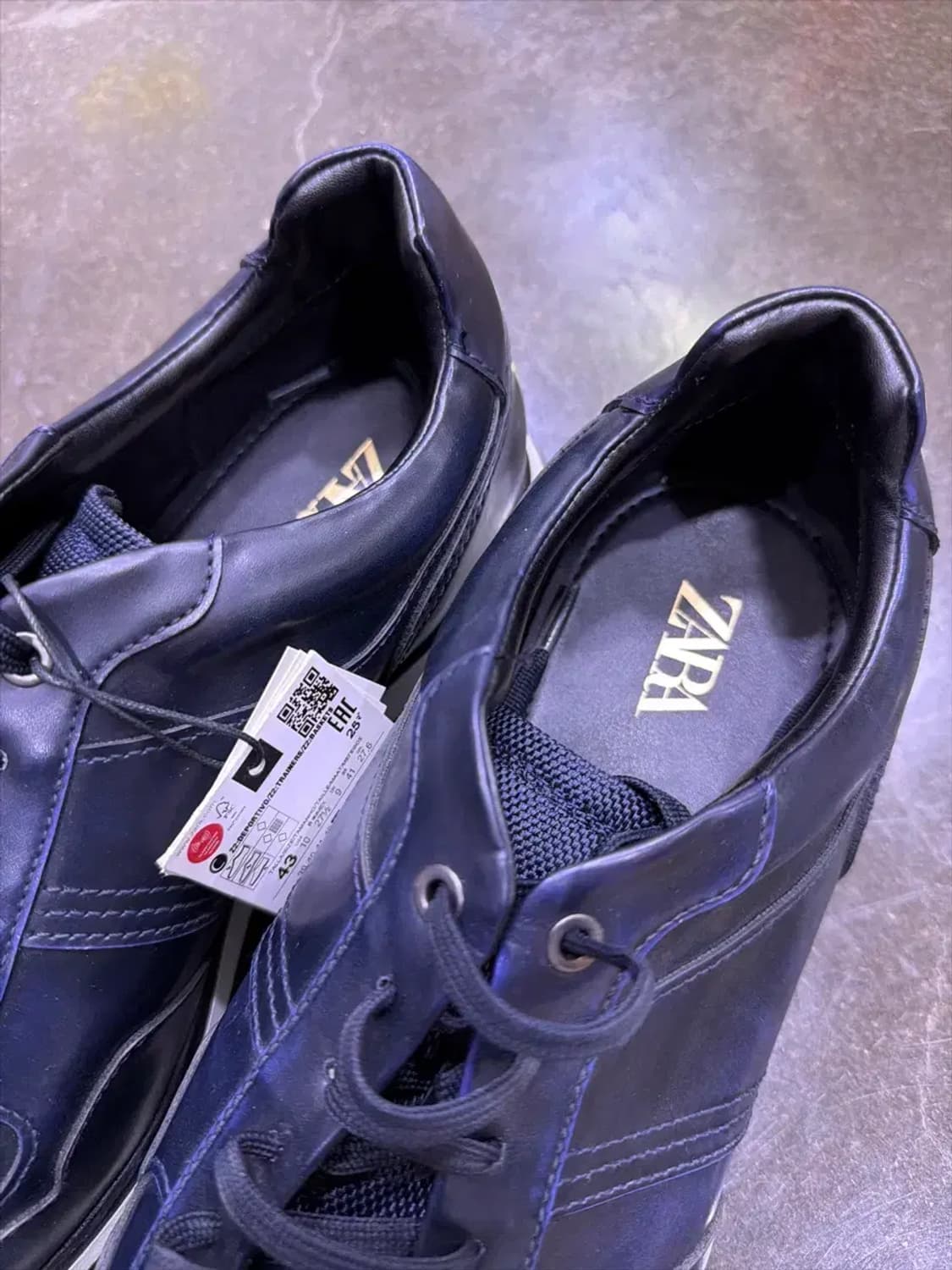 자라 클래식 블루 스니커즈 슈즈 43 (280) 상품이미지5